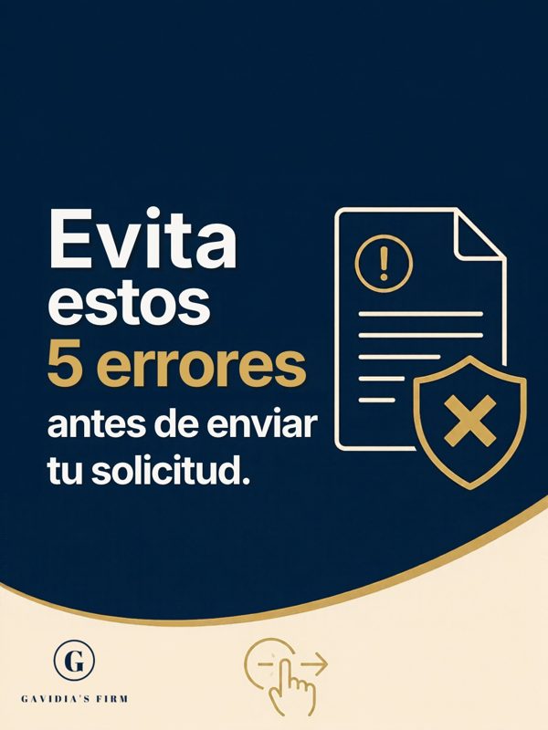 Evita estos 5 errores antes de enviar tu solicitud