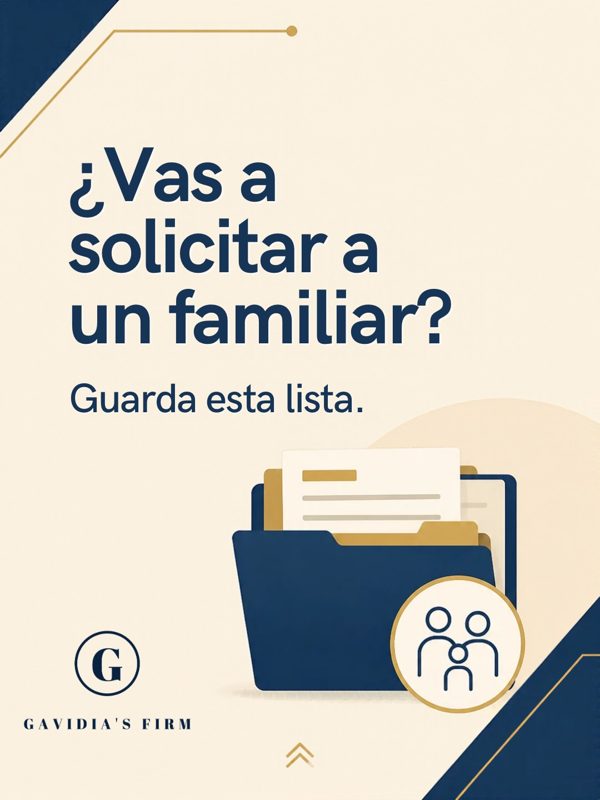 ¿Vas a solicitar a un familiar?